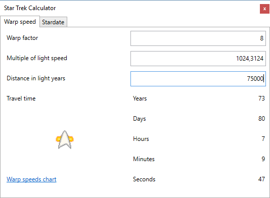Star Trek Calculator